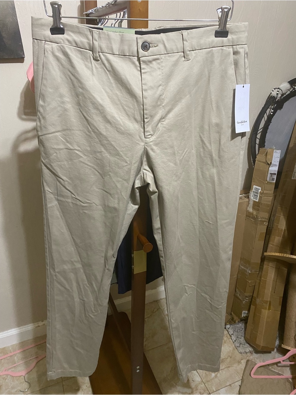 Target Men's Khaki Straight-Leg Chinos